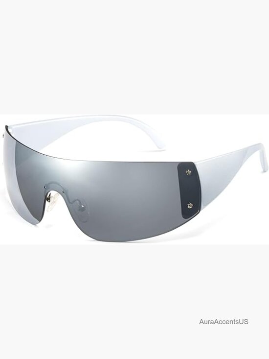 Y2K Wrap Around Futuristic Square Fashion Sport Shades Large UV400 main image 6
